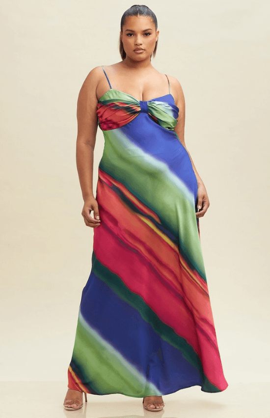 Kaliah Plus Size Sleeveless Slit Maxi Dress