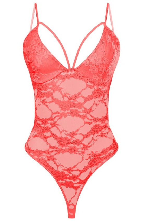 Liana Spaghetti Strap Front Lace Bodysuit