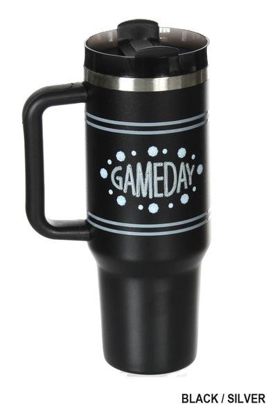 Game Day Stainless Stell Tumbler With 2 Traw's