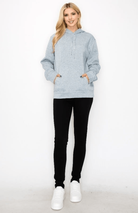 Sara Basic Fleeced Pullover Hoodie for women