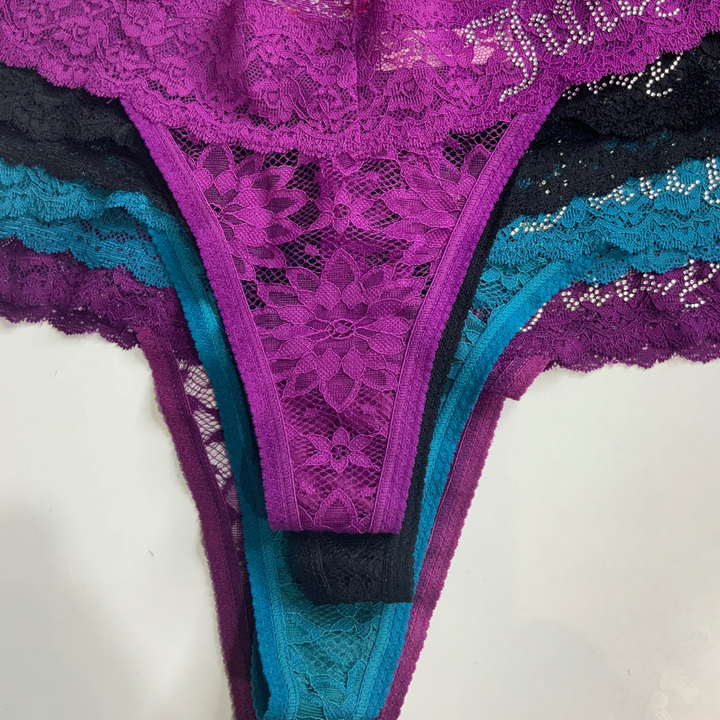 5 Pack Mix Color Juicy Couture Thongs