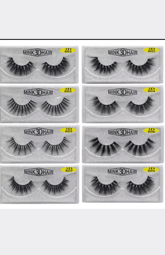 3D Mink Natural False Eyelashes