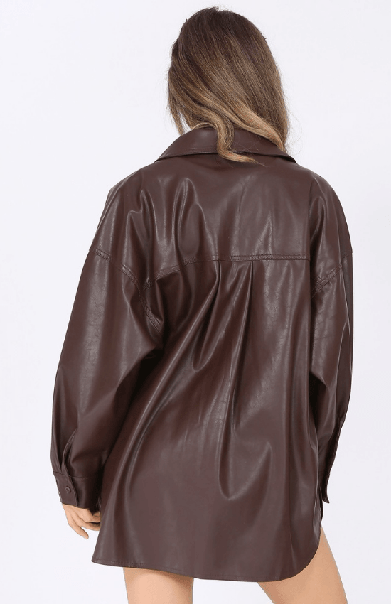 Kaliah Long Sleeves Pleather Jacket womenswear