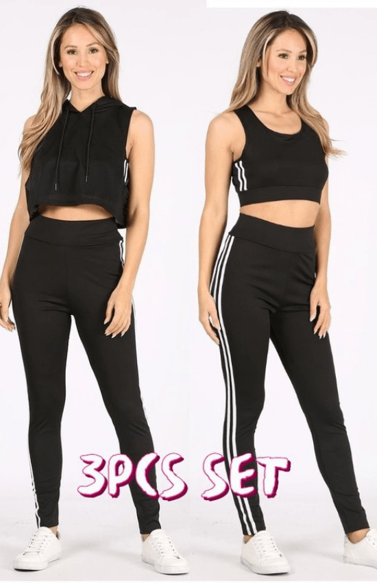 Cassie Sleeveless 3-Pices Active Set