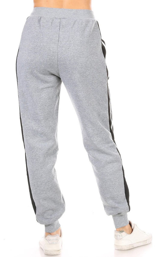 Casual active jogger pants with side stripe