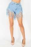 BOO Mid rise denim shorts. - La Belle Gina Boutique