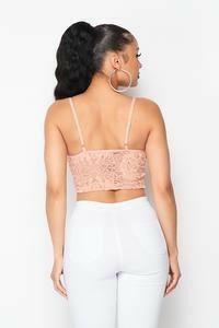 Ena lace bralette top with adjustable straps - La Belle Gina Boutique