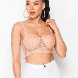 Ena lace bralette top with adjustable straps - La Belle Gina Boutique