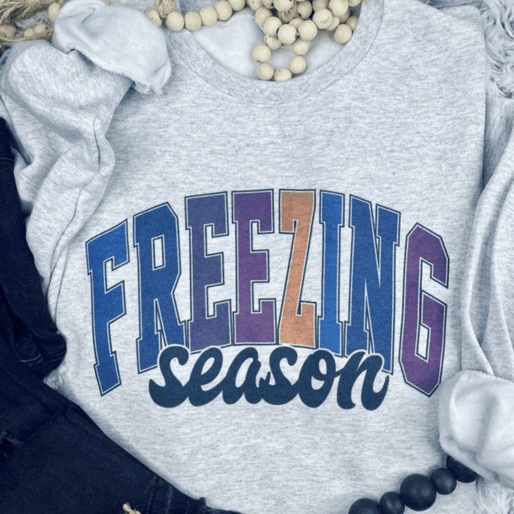 Freezing Season Sweatshirt Ash Grey - La Belle Gina Boutique