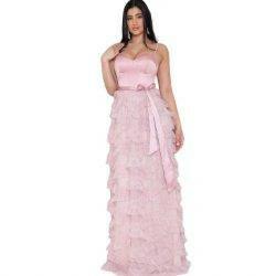 Juliette Tulle Ruffle Layered Maxi Dress-Blush - La Belle Gina Boutique