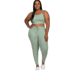 Kayla Cropped Cami &leggings set - La Belle Gina Boutique