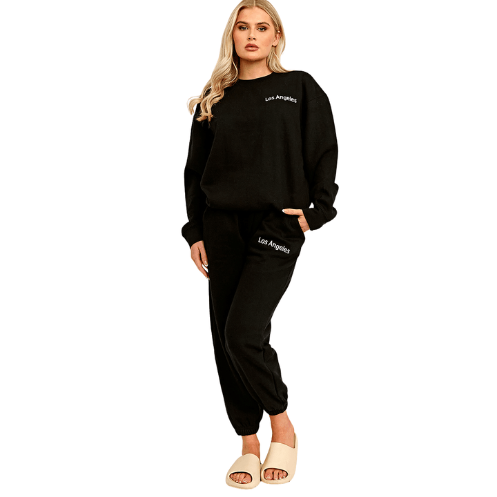 Lisa Los Angeles Fleece Joggers Set - La Belle Gina Boutique