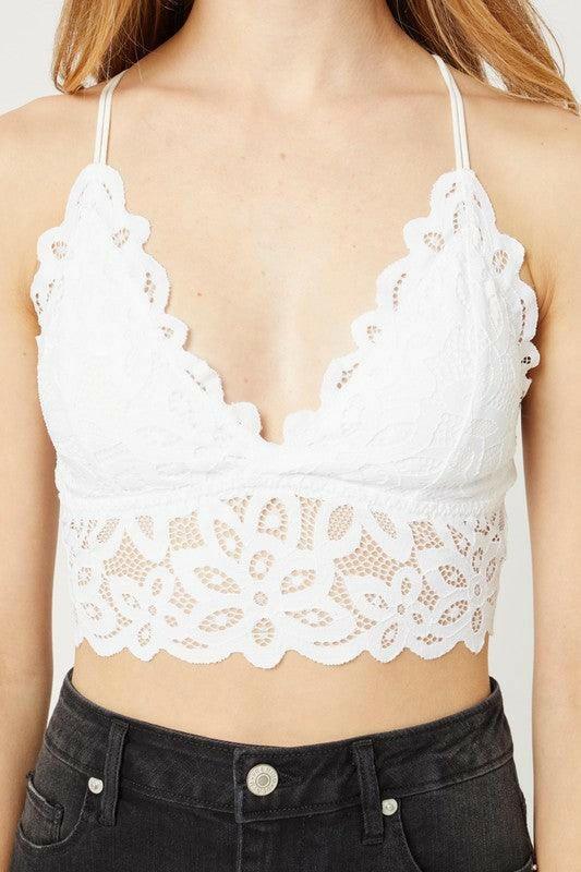 Lola lace bralette top - La Belle Gina Boutique