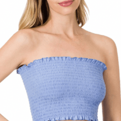 Lora Smocked Tube Top - La Belle Gina Boutique