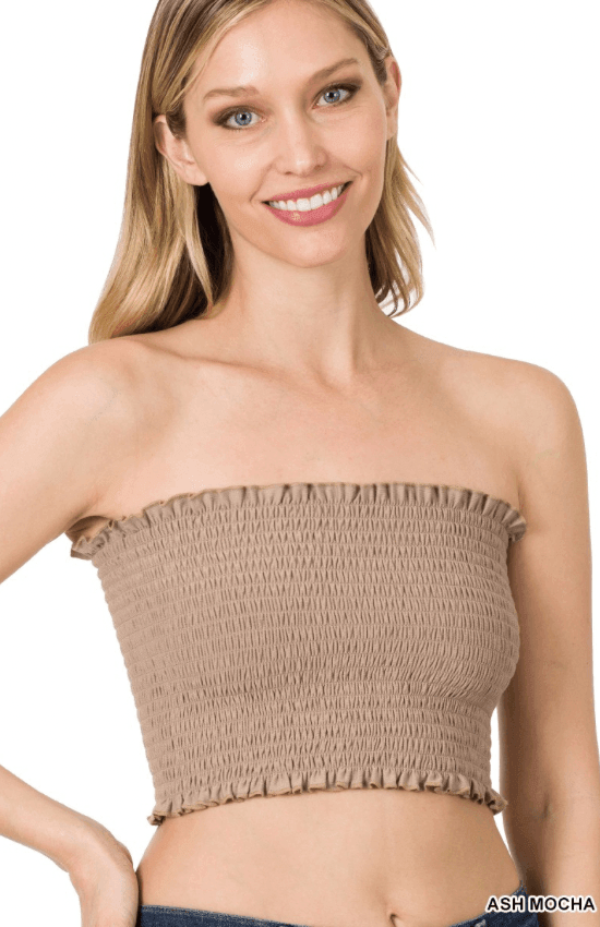 Lora Smocked Tube Top - La Belle Gina Boutique