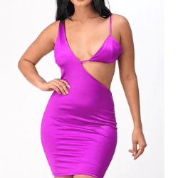 MARIA one shoulder bralette bodycon mini dress - La Belle Gina Boutique