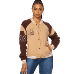 Mya Chicago Varsity Snap Jacket - La Belle Gina Boutique