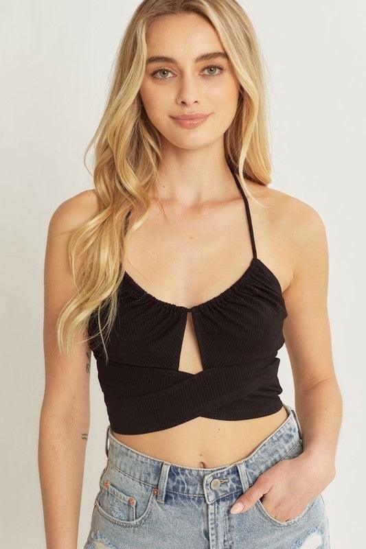 NADIA halter crop top - La Belle Gina Boutique