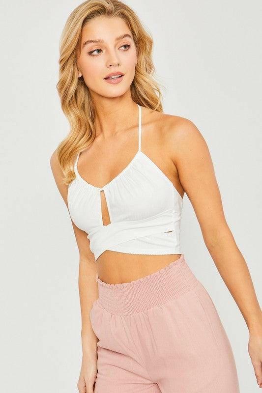 NADIA halter crop top - La Belle Gina Boutique