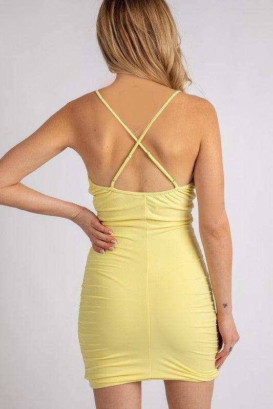 NELLIE cami rotche mini dress - La Belle Gina Boutique