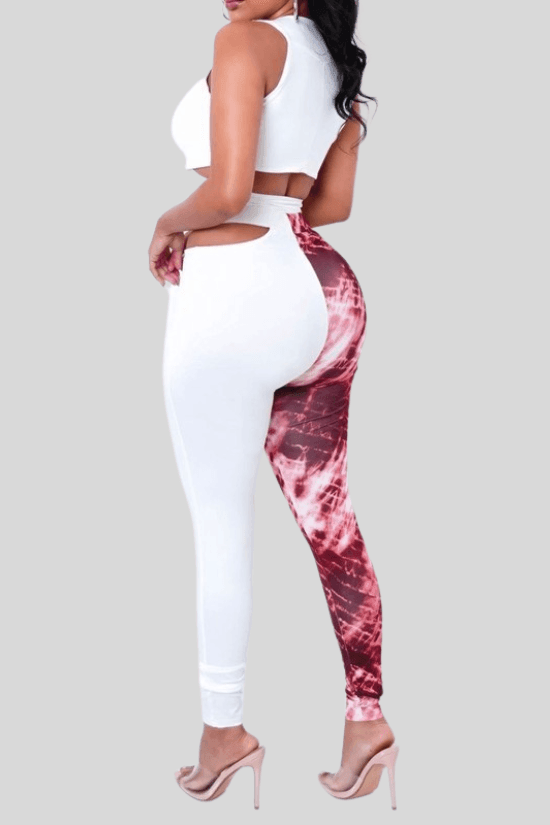 NIA set with matching high waist skinny pants - La Belle Gina Boutique