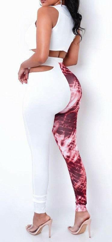 NIA set with matching high waist skinny pants - La Belle Gina Boutique