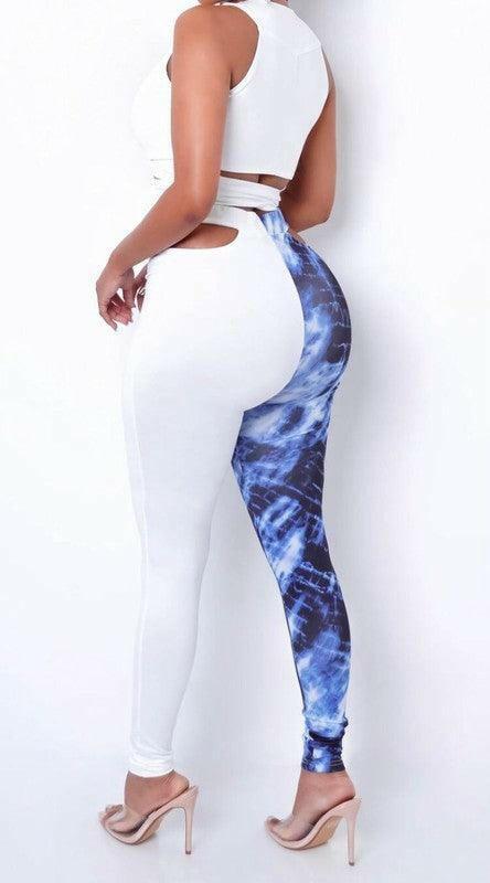 NIA set with matching high waist skinny pants - La Belle Gina Boutique