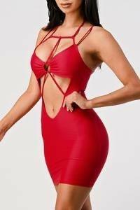 Pola bodycon O ring mini dress - La Belle Gina Boutique