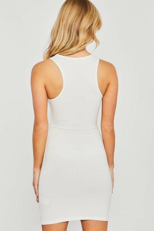 Rosy Sleeveless cut out mini dress. - La Belle Gina Boutique