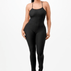 Salina Open Back Lace Up Jumpsuit - La Belle Gina Boutique