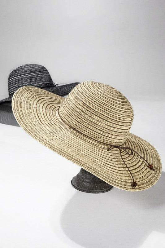 Strip Cookies & cream Sun Hat - La Belle Gina Boutique